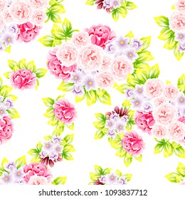 Abstract elegance seamless pattern with floral background
