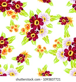 Abstract elegance seamless pattern with floral background