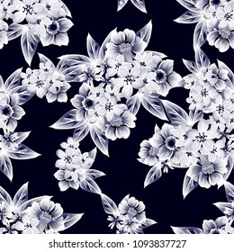 Abstract elegance seamless pattern with floral background