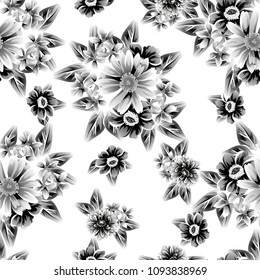 Abstract elegance seamless pattern with floral background