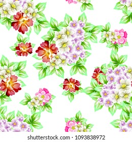 Abstract elegance seamless pattern with floral background