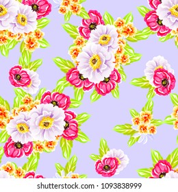 Abstract elegance seamless pattern with floral background