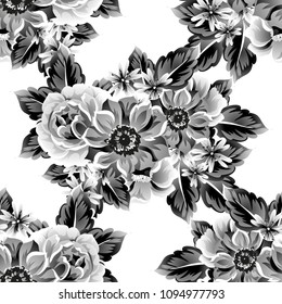 Abstract elegance seamless pattern with floral background