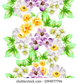 Abstract elegance seamless pattern with floral background