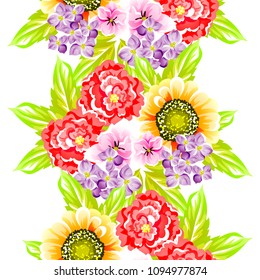 Abstract elegance seamless pattern with floral background