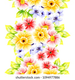 Abstract elegance seamless pattern with floral background