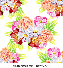 Abstract elegance seamless pattern with floral background