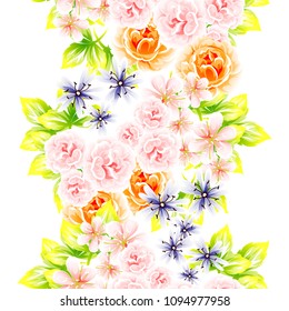 Abstract elegance seamless pattern with floral background