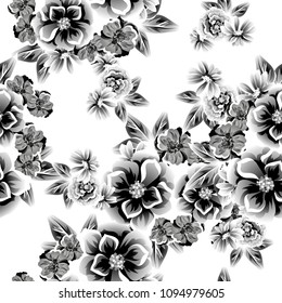 Abstract elegance seamless pattern with floral background