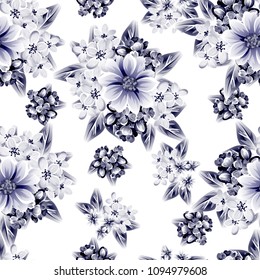 Abstract elegance seamless pattern with floral background