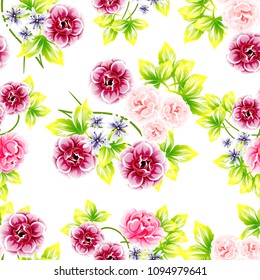 Abstract elegance seamless pattern with floral background