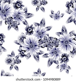 Abstract elegance seamless pattern with floral background