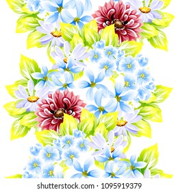 Abstract elegance seamless pattern with floral background