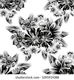 Abstract elegance seamless pattern with floral background