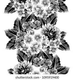 Abstract elegance seamless pattern with floral background