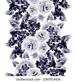 Abstract elegance seamless pattern with floral background