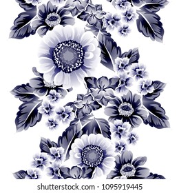 Abstract elegance seamless pattern with floral background