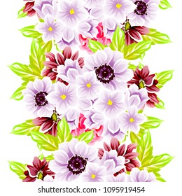Abstract elegance seamless pattern with floral background