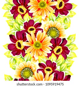Abstract elegance seamless pattern with floral background
