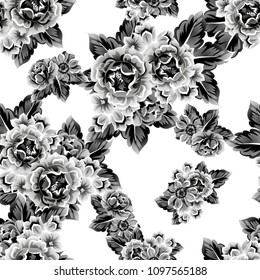 Abstract elegance seamless pattern with floral background