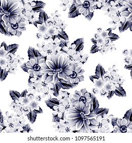 Abstract elegance seamless pattern with floral background