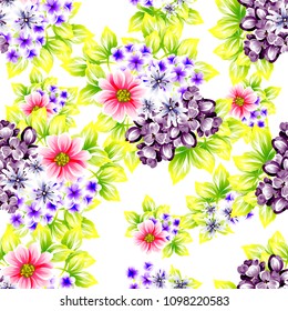Abstract elegance seamless pattern with floral background