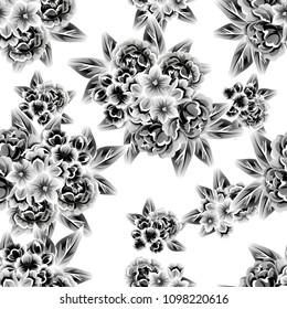 Abstract elegance seamless pattern with floral background