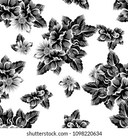 Abstract elegance seamless pattern with floral background