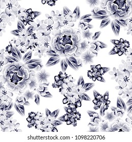 Abstract elegance seamless pattern with floral background