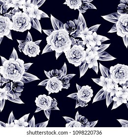 Abstract elegance seamless pattern with floral background