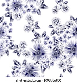 Abstract elegance seamless pattern with floral background
