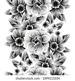 Abstract elegance seamless pattern with floral background