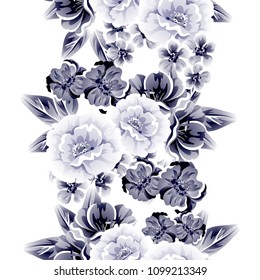 Abstract elegance seamless pattern with floral background