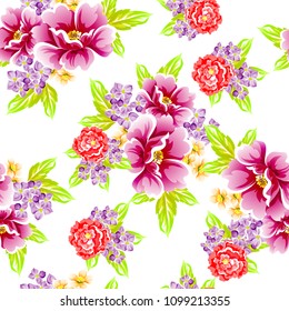 Abstract elegance seamless pattern with floral background