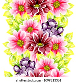 Abstract elegance seamless pattern with floral background