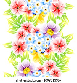 Abstract elegance seamless pattern with floral background