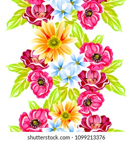 Abstract elegance seamless pattern with floral background