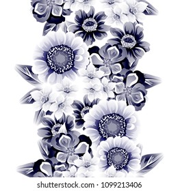 Abstract elegance seamless pattern with floral background