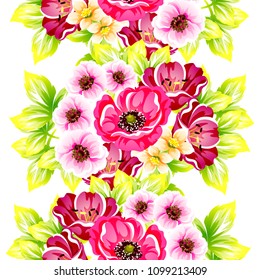 Abstract elegance seamless pattern with floral background