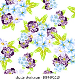 Abstract elegance seamless pattern with floral background