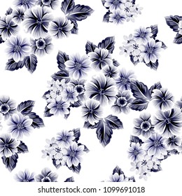 Abstract elegance seamless pattern with floral background