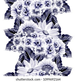 Abstract elegance seamless pattern with floral background