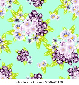Abstract elegance seamless pattern with floral background