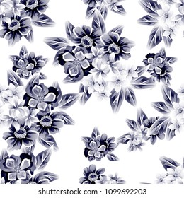 Abstract elegance seamless pattern with floral background