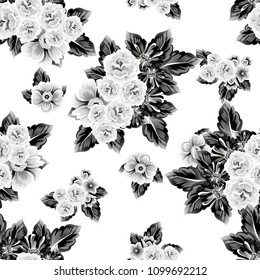 Abstract elegance seamless pattern with floral background