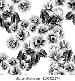 Abstract elegance seamless pattern with floral background