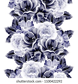 Abstract elegance seamless pattern with floral background