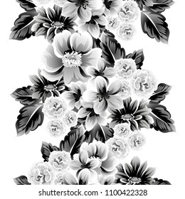 Abstract elegance seamless pattern with floral background