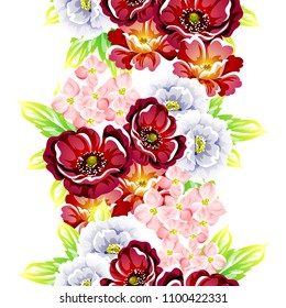 Abstract elegance seamless pattern with floral background