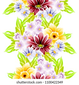 Abstract elegance seamless pattern with floral background